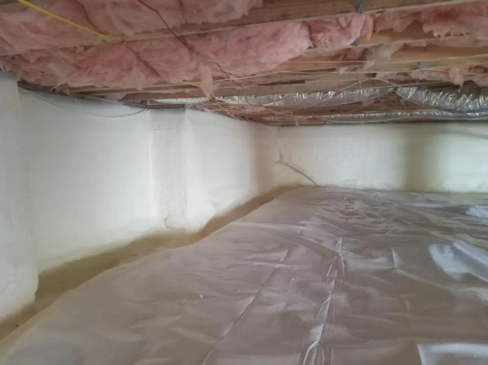 Crawl space encapsulation with closed-cell spray foam for Storm Damage Roof Repair in Kelso